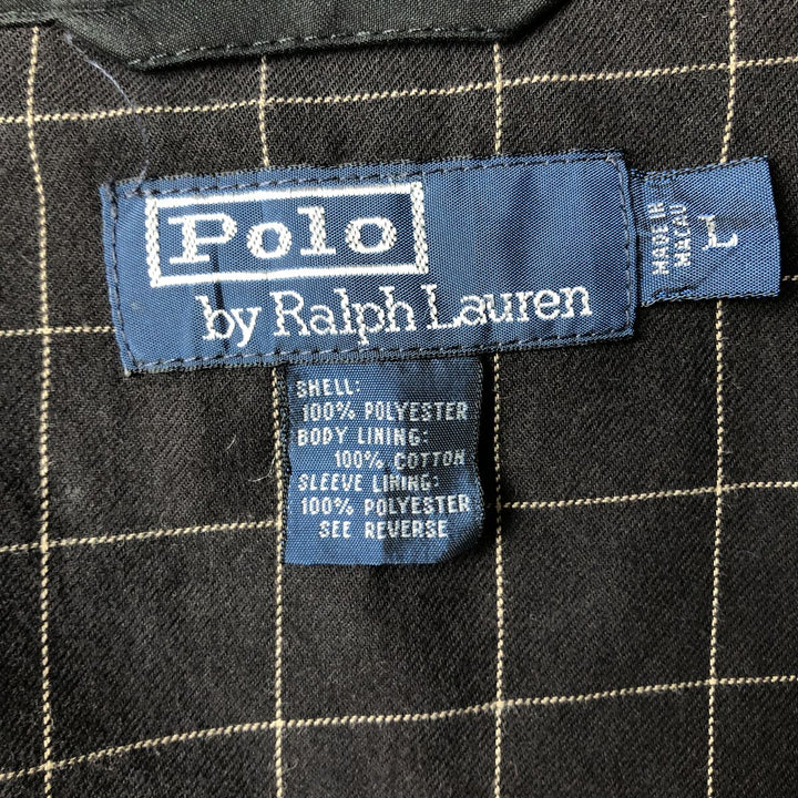 Ralph Lauren POLO by Ralph Lauren Swing Top Sports Jacket Men's L size polyester black type Vintage Second Hand