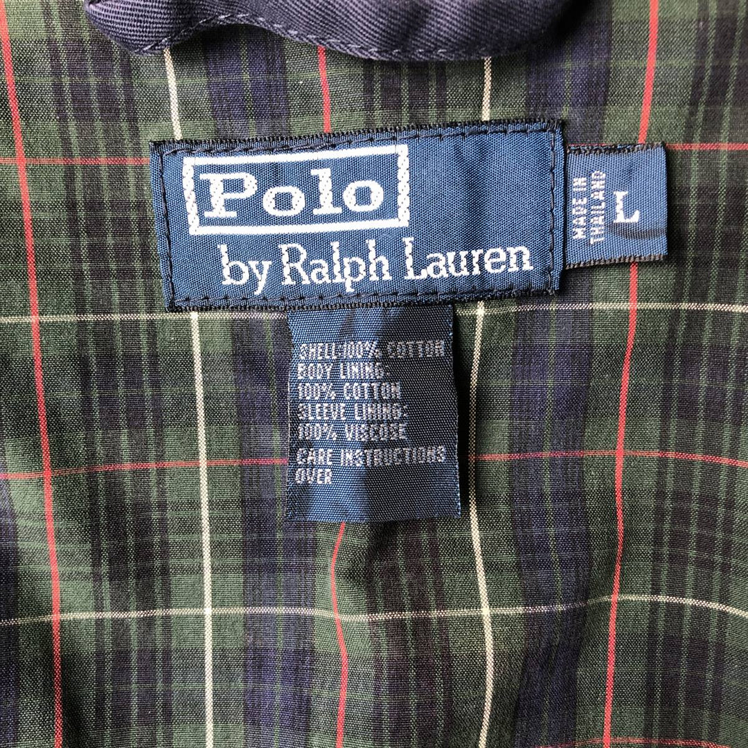Ralph Lauren POLO by Ralph Lauren Swing Top Sports Jacket Men's L size cotton navy blue type Vintage Second Hand