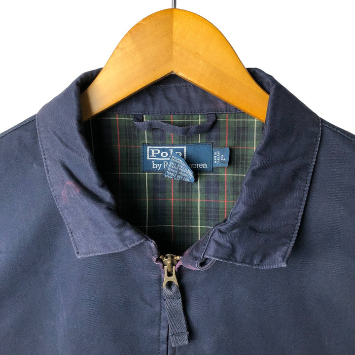 Ralph Lauren POLO by Ralph Lauren Swing Top Sports Jacket Men's L size cotton navy blue type Vintage Second Hand