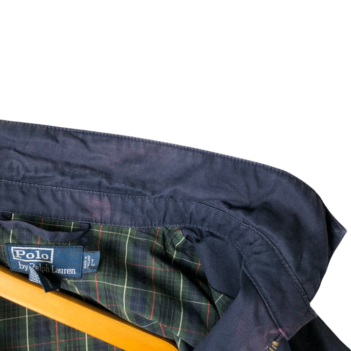 Ralph Lauren POLO by Ralph Lauren Swing Top Sports Jacket Men's L size cotton navy blue type Vintage Second Hand