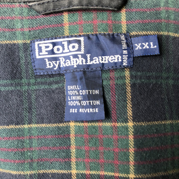 Ralph Lauren POLO by Ralph Lauren Swing Top Sports Jacket Men's XXL cotton navy blue type Vintage Second Hand