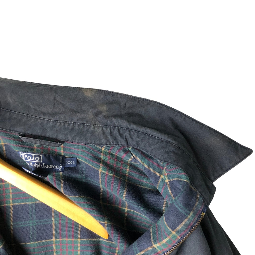 Ralph Lauren POLO by Ralph Lauren Swing Top Sports Jacket Men's XXL cotton navy blue type Vintage Second Hand