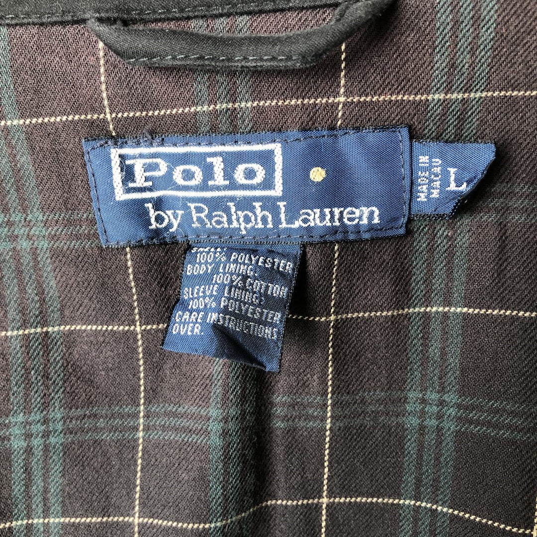 Ralph Lauren POLO by Ralph Lauren Swing Top Sports Jacket Men's L size polyester black type Vintage Second Hand