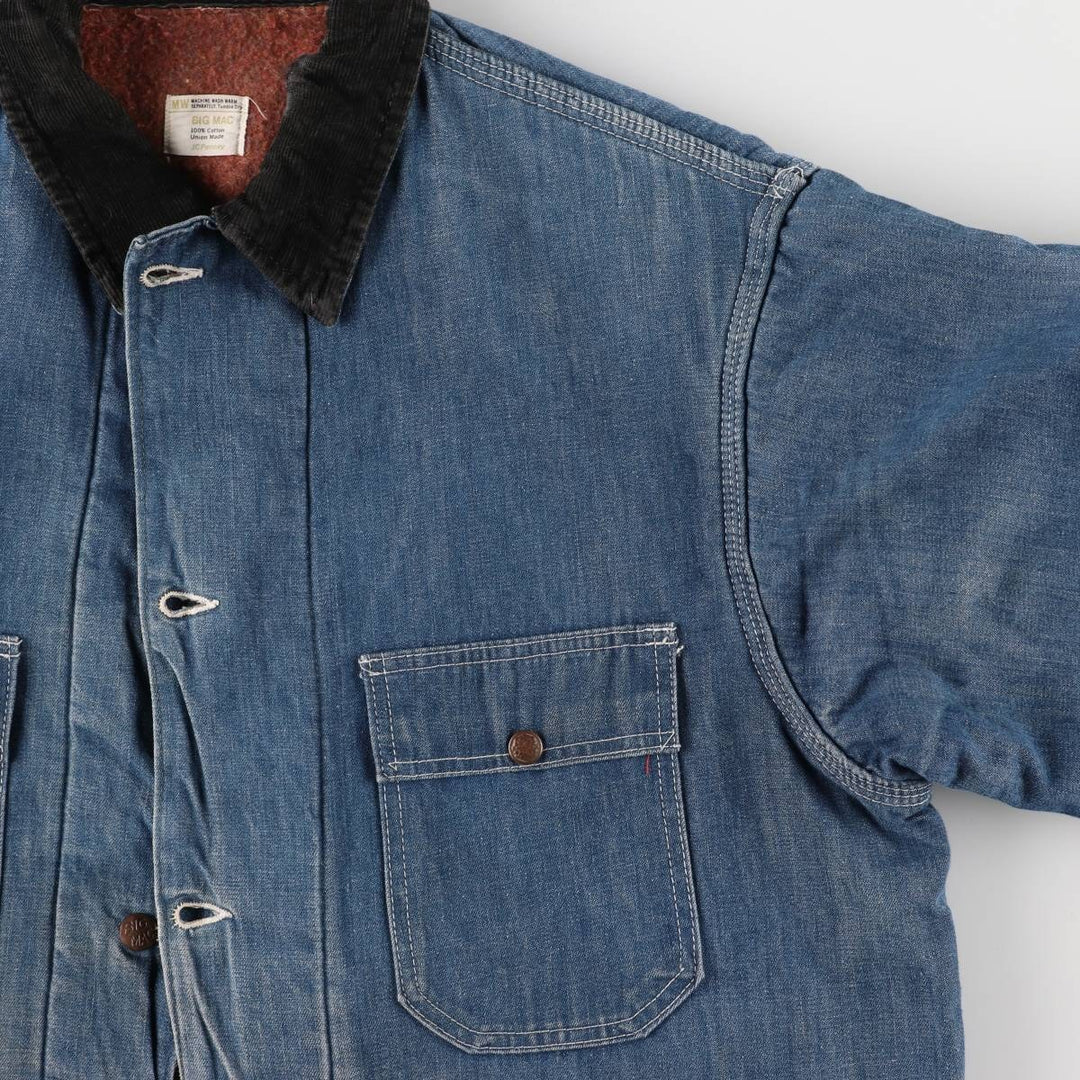 70'S JCPenney BIG MAC denim coveralls, men's XL size, vintage cotton blue type Vintage Second Hand