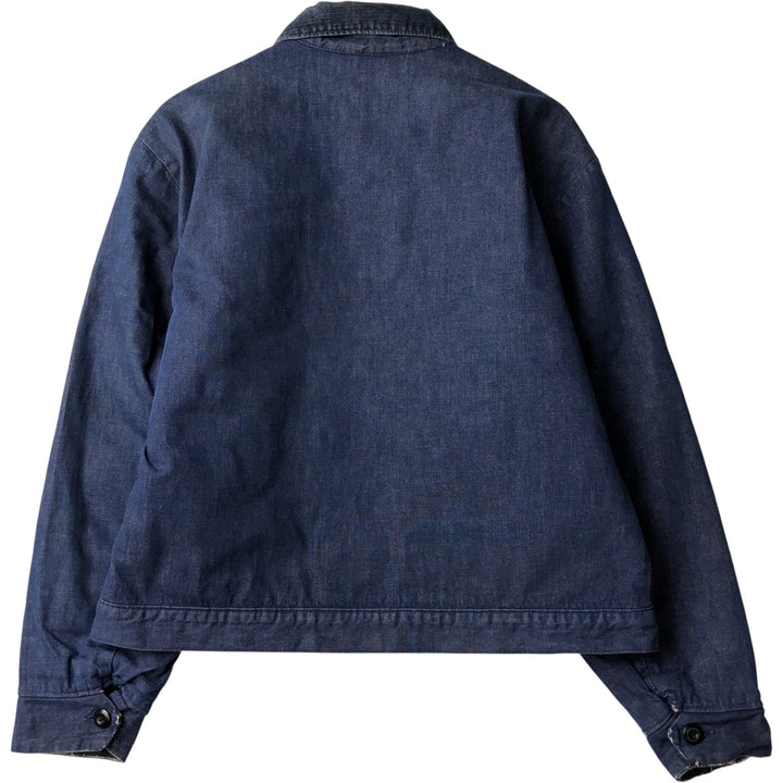 Vintage bat-dyed denim work jacket, size L, men's unclear navy blue type Vintage Second Hand