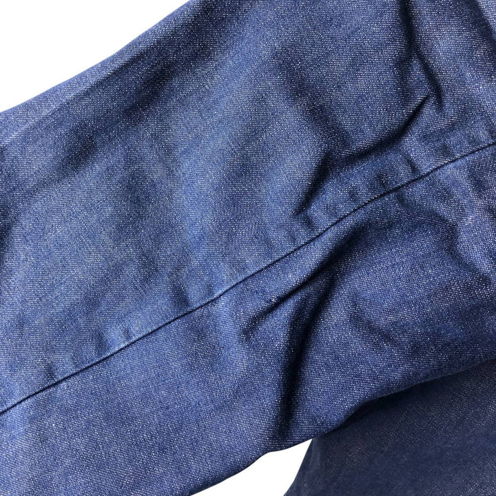 Vintage bat-dyed denim work jacket, size L, men's unclear navy blue type Vintage Second Hand