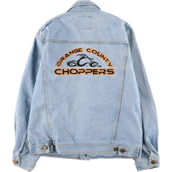 ORANGE COUNTY CHOPPERS denim jacket, size M, men's cotton blue type Vintage Second Hand