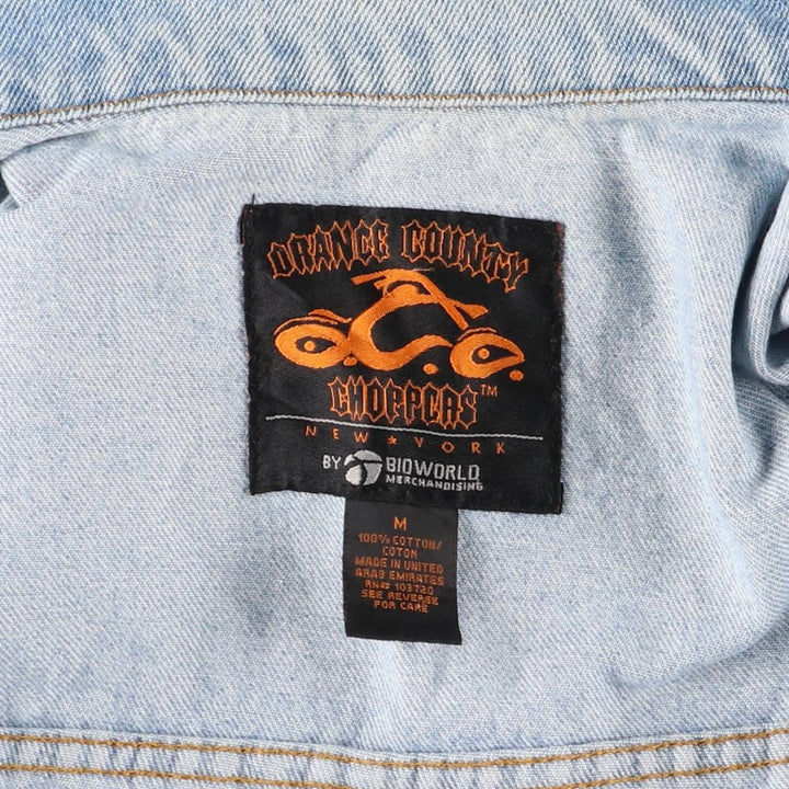 ORANGE COUNTY CHOPPERS denim jacket, size M, men's cotton blue type Vintage Second Hand