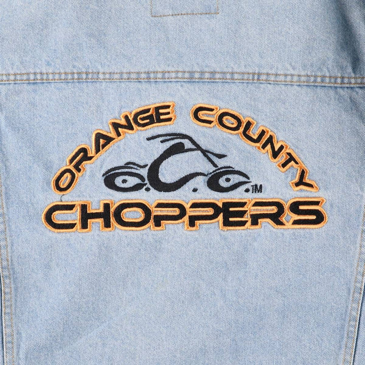 ORANGE COUNTY CHOPPERS denim jacket, size M, men's cotton blue type Vintage Second Hand