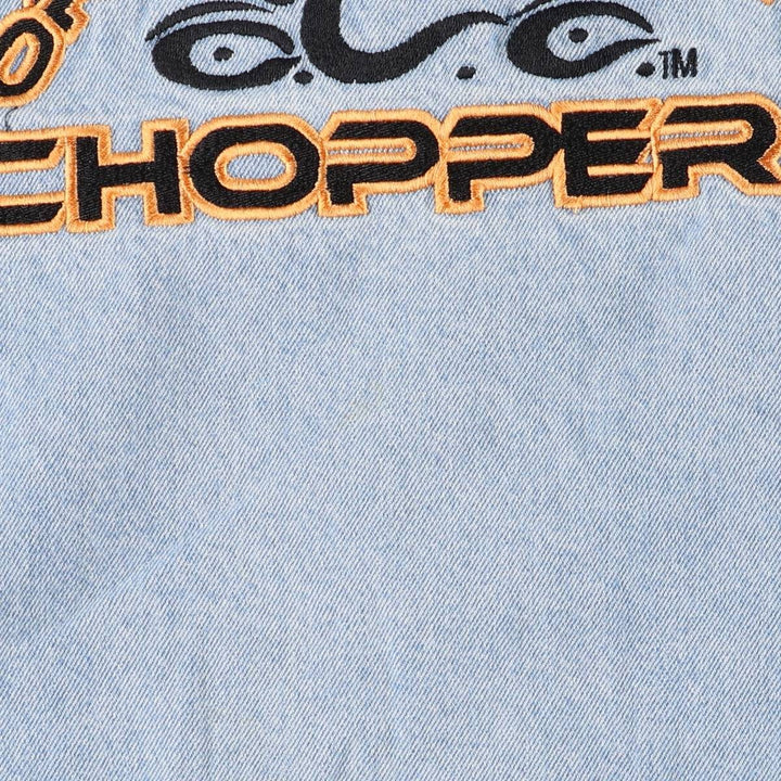 ORANGE COUNTY CHOPPERS denim jacket, size M, men's cotton blue type Vintage Second Hand