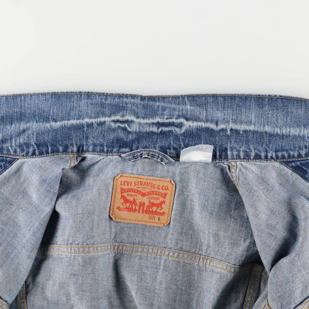 Levi's denim jacket, denim jacket, men's size L cotton blue type Vintage Second Hand