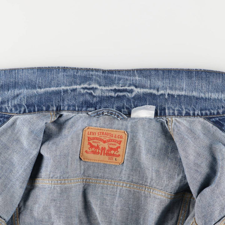 Levi's denim jacket, denim jacket, men's size L cotton blue type Vintage Second Hand
