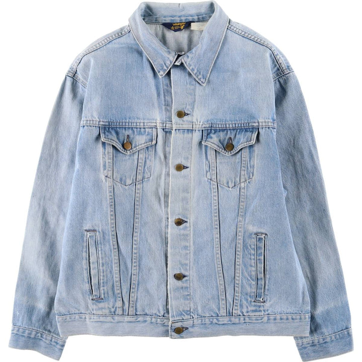 Vintage 1980'S Wrangler denim jacket with "Raging Horse" tag, made in the USA, men's size XL cotton blue type Vintage Second Hand