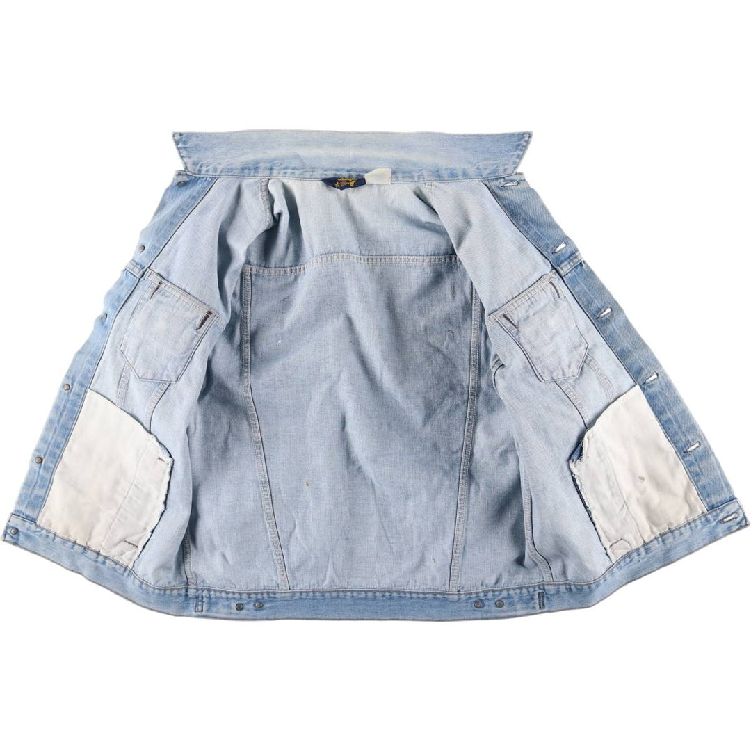 Vintage 1980'S Wrangler denim jacket with "Raging Horse" tag, made in the USA, men's size XL cotton blue type Vintage Second Hand