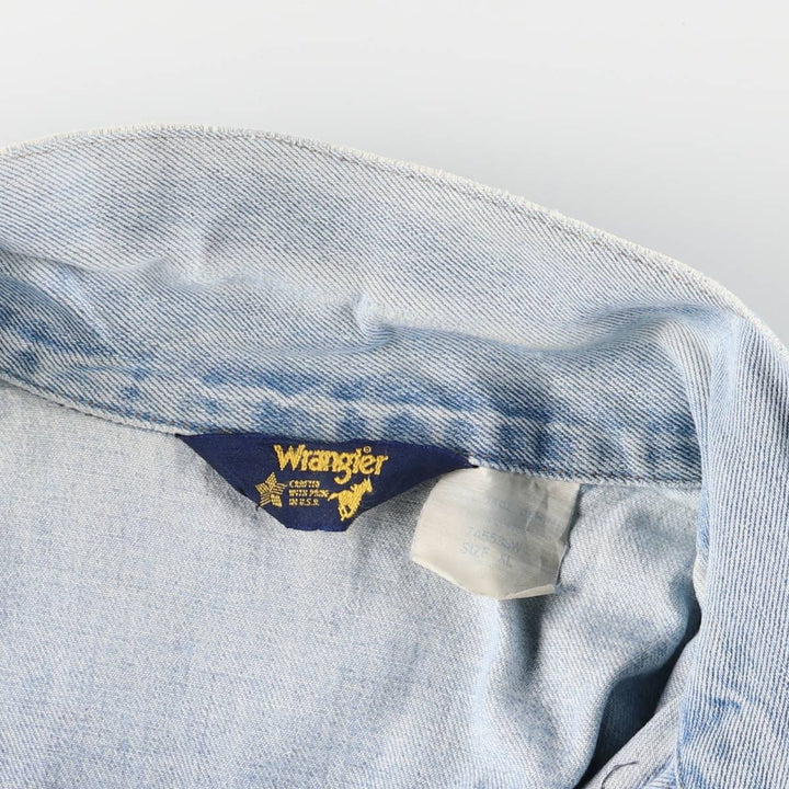 Vintage 1980'S Wrangler denim jacket with "Raging Horse" tag, made in the USA, men's size XL cotton blue type Vintage Second Hand
