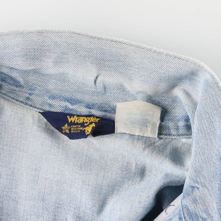 Vintage 1980'S Wrangler denim jacket with "Raging Horse" tag, made in the USA, men's size XL cotton blue type Vintage Second Hand