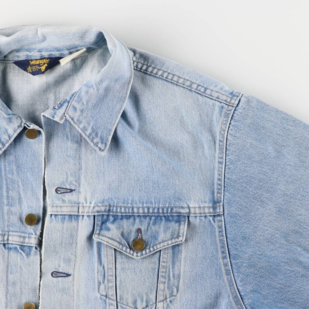 Vintage 1980'S Wrangler denim jacket with "Raging Horse" tag, made in the USA, men's size XL cotton blue type Vintage Second Hand