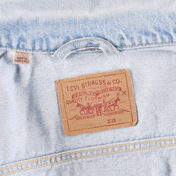 90'S Levi's 70503-0211 Denim Jacket, Men's Size XL, Vintage cotton blue type Vintage Second Hand