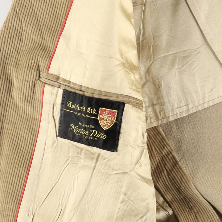 Vintage Ashford Norton Ditto corduroy tailored jacket, made in the USA, size L, men's unclear Beige type Vintage Second Hand