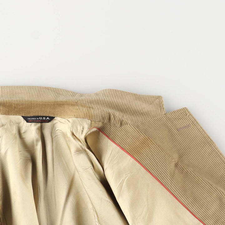 Vintage Ashford Norton Ditto corduroy tailored jacket, made in the USA, size L, men's unclear Beige type Vintage Second Hand