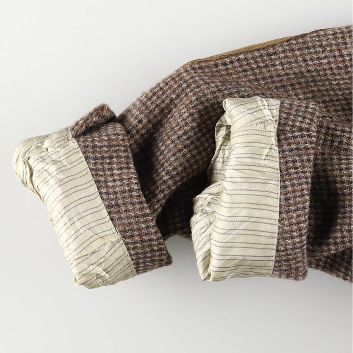 80s-90'S Stafford Harris Tweed wool tailored jacket, made in USA, men's size S wool brown type Vintage Second Hand