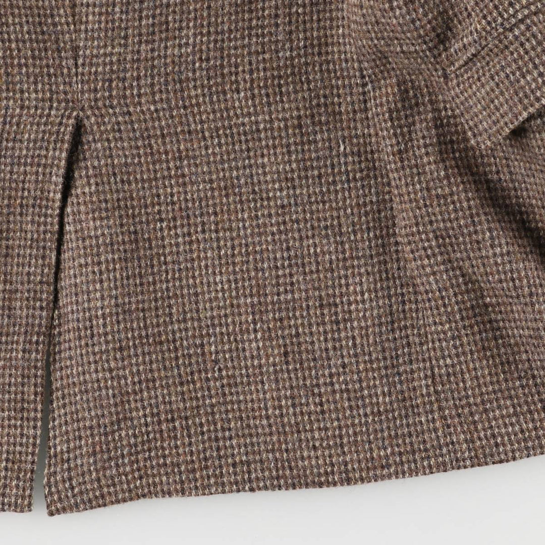 80s-90'S Stafford Harris Tweed wool tailored jacket, made in USA, men's size S wool brown type Vintage Second Hand