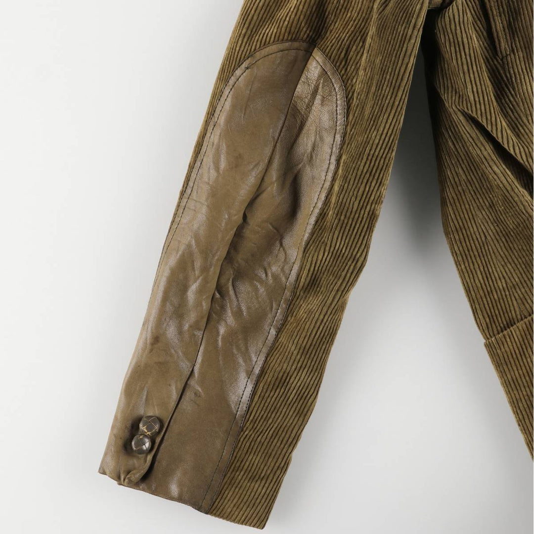 HOLT RENFREW Corduroy Tailored Jacket, Made in Italy, Men's Size M cotton Khaki type Vintage Second Hand