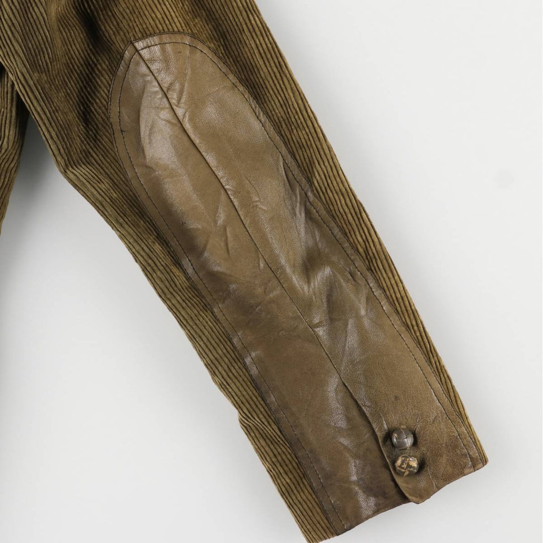 HOLT RENFREW Corduroy Tailored Jacket, Made in Italy, Men's Size M cotton Khaki type Vintage Second Hand