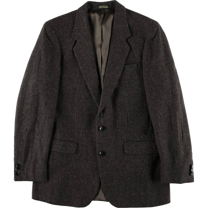 Egon Von Furstenberg Color Nep Wool Tailored Jacket, Men's Size L wool brown type Vintage Second Hand