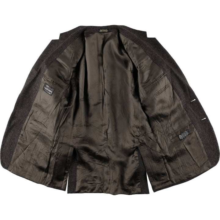 Egon Von Furstenberg Color Nep Wool Tailored Jacket, Men's Size L wool brown type Vintage Second Hand