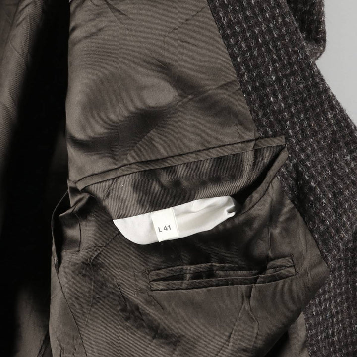 Egon Von Furstenberg Color Nep Wool Tailored Jacket, Men's Size L wool brown type Vintage Second Hand