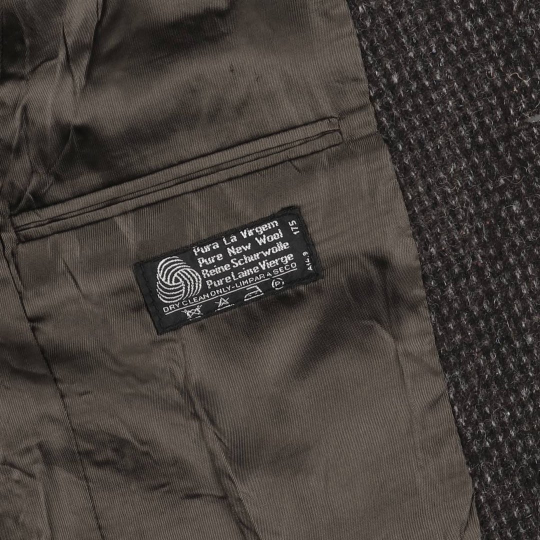 Egon Von Furstenberg Color Nep Wool Tailored Jacket, Men's Size L wool brown type Vintage Second Hand