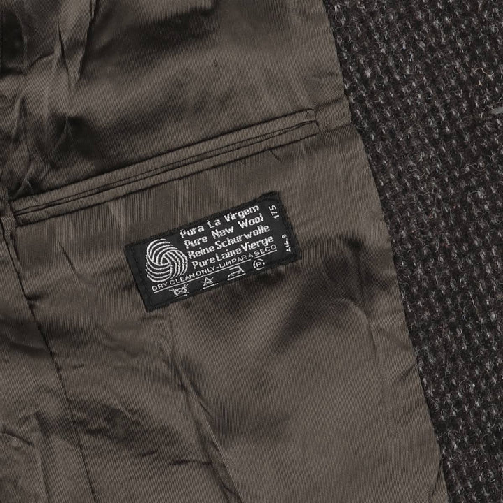 Egon Von Furstenberg Color Nep Wool Tailored Jacket, Men's Size L wool brown type Vintage Second Hand