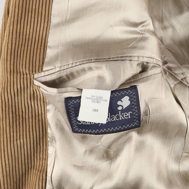 Stanley Blacker Corduroy Tailored Jacket, Men's Size Medium unclear beige type brown Vintage Second Hand