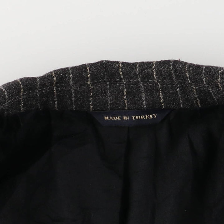 2000'S Banana Republic Striped Wool Tailored Jacket, Men's Size Medium wool Charcoal Vintage Second Hand
