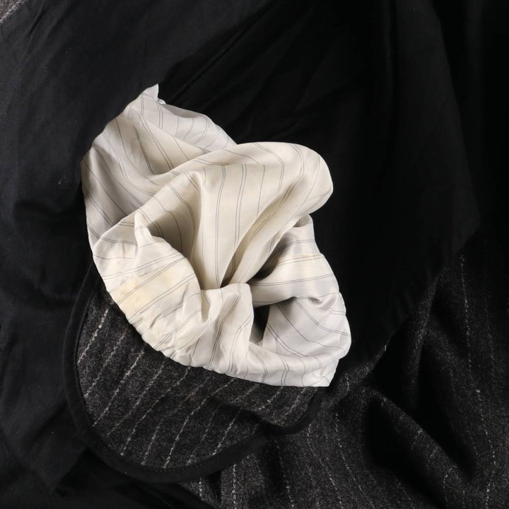 2000'S Banana Republic Striped Wool Tailored Jacket, Men's Size Medium wool Charcoal Vintage Second Hand