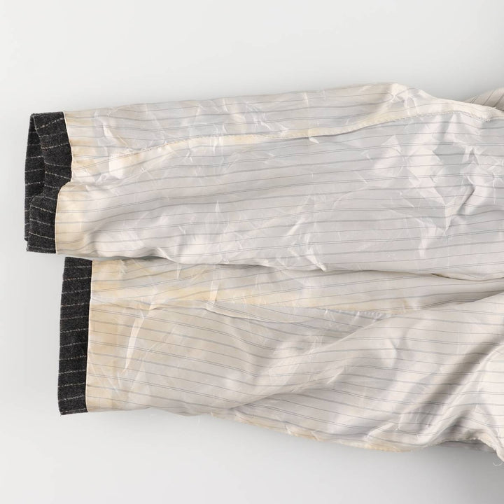 2000'S Banana Republic Striped Wool Tailored Jacket, Men's Size Medium wool Charcoal Vintage Second Hand