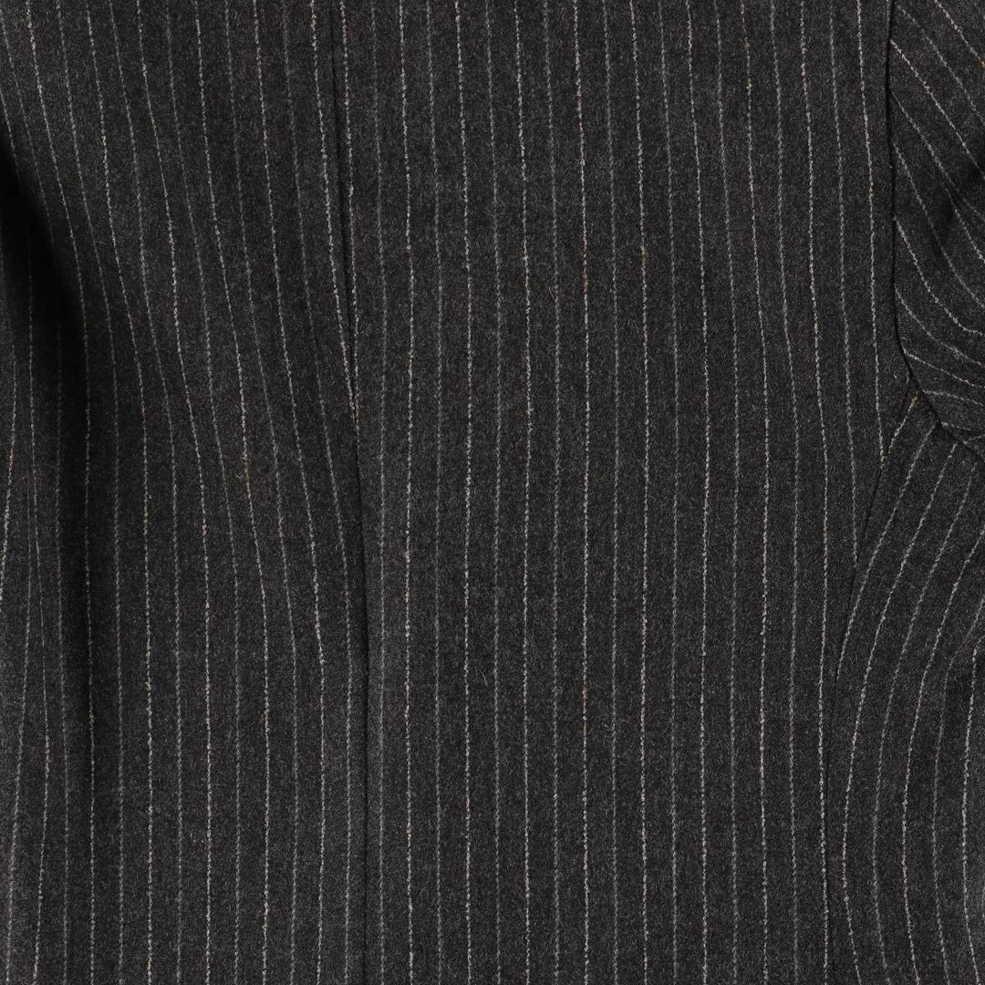 2000'S Banana Republic Striped Wool Tailored Jacket, Men's Size Medium wool Charcoal Vintage Second Hand