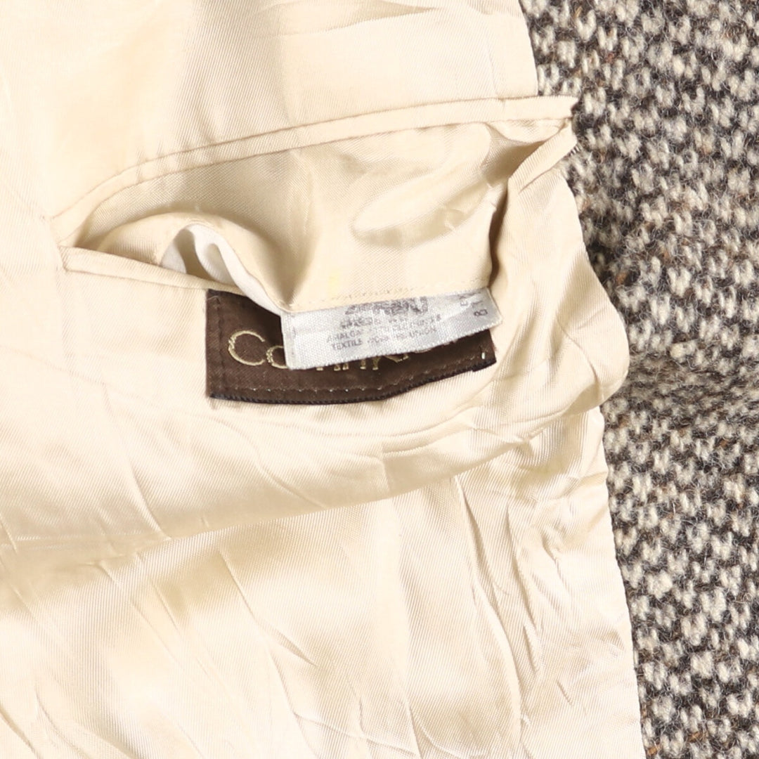 2000s~ Calvin Klein Color Nep Double-Breasted Peak Lapel Tailored Jacket Men's Size Medium unclear Beige type Vintage Second Hand