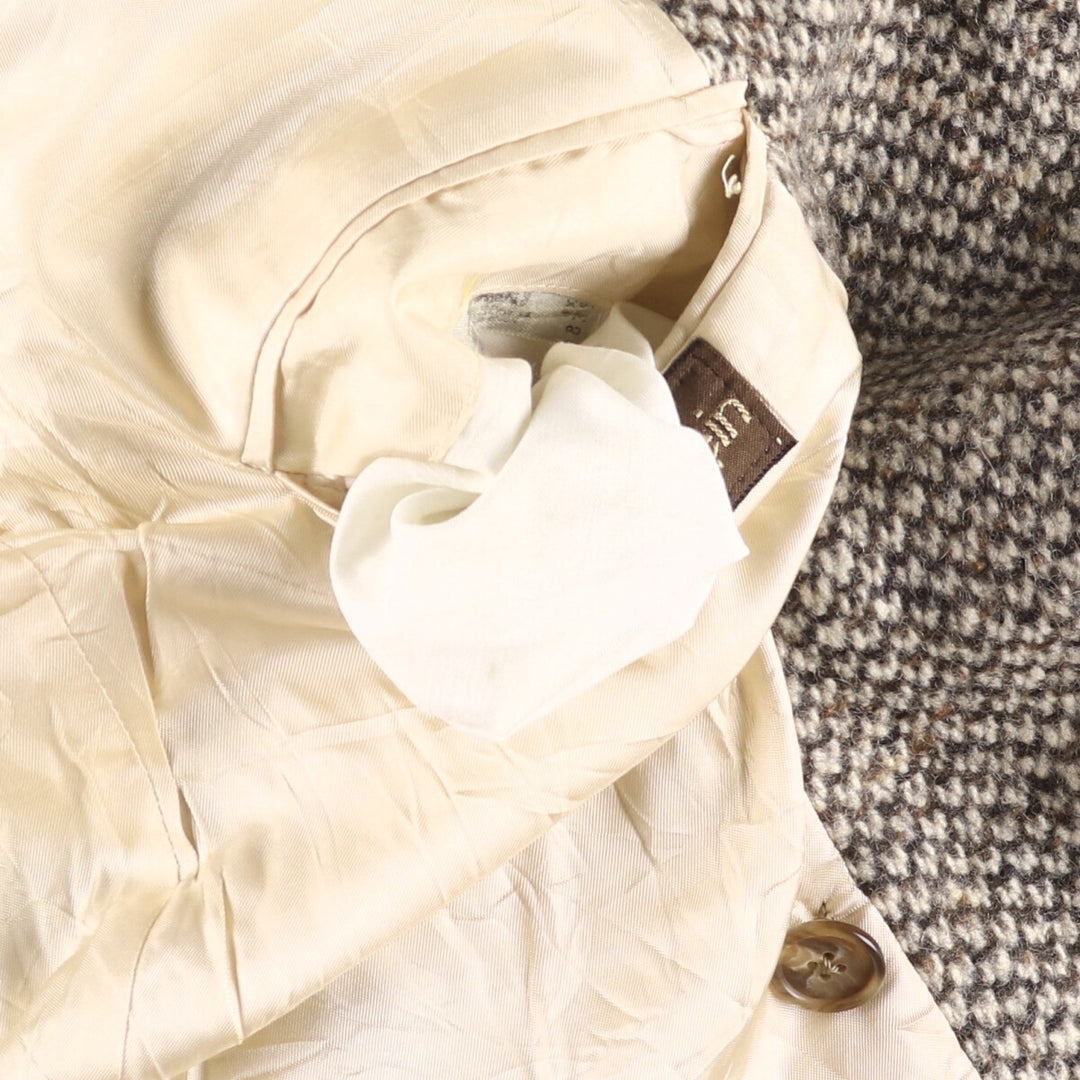 2000s~ Calvin Klein Color Nep Double-Breasted Peak Lapel Tailored Jacket Men's Size Medium unclear Beige type Vintage Second Hand