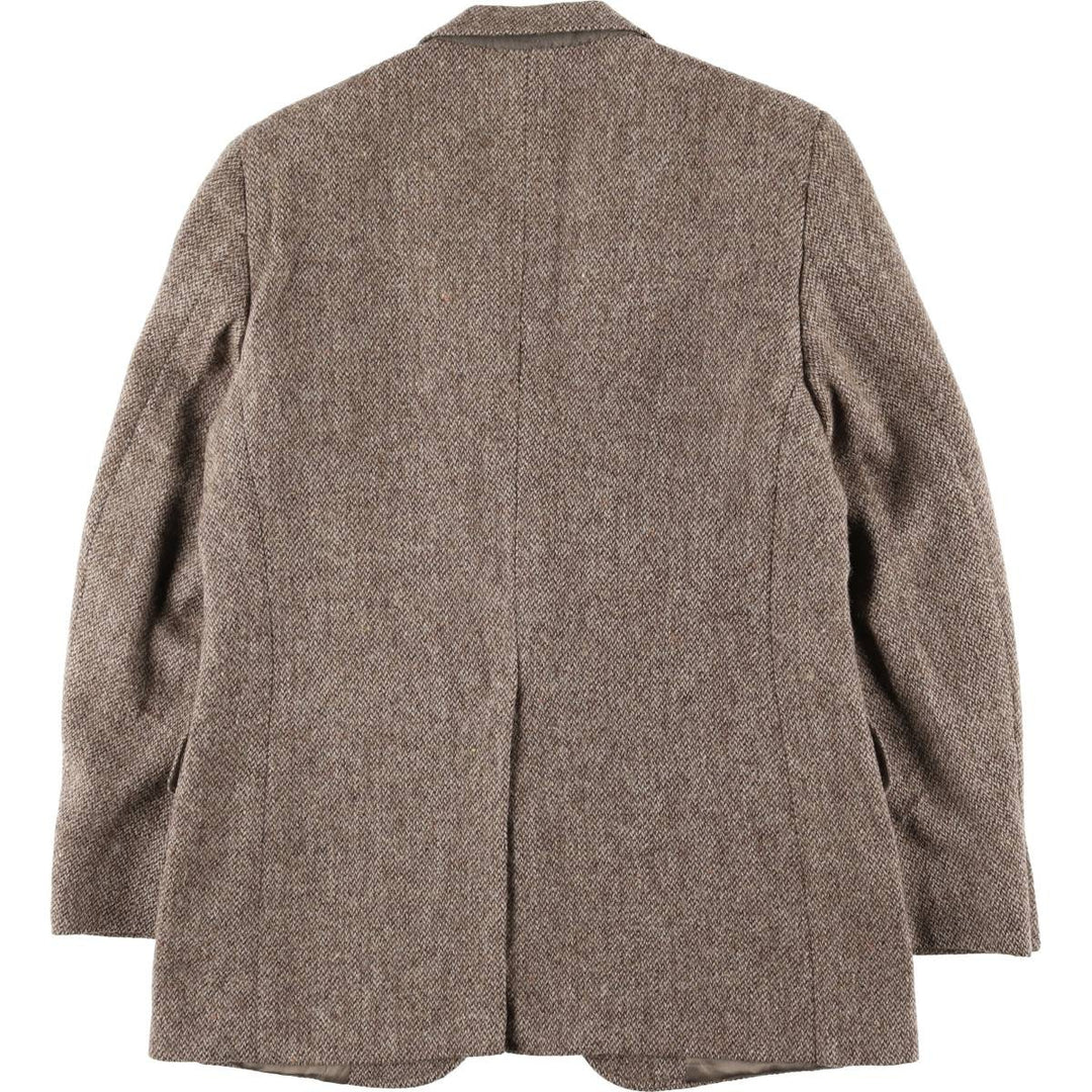 80s-90'S Filene's Harris Tweed Color Nep Wool Tailored Jacket, Made in USA, Men's Size L wool brown type Vintage Second Hand