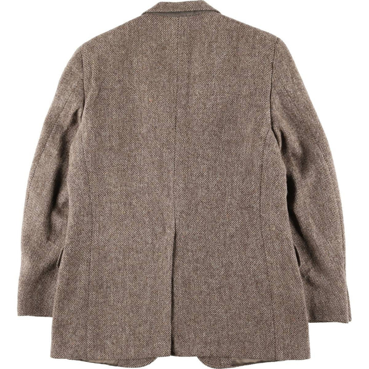 80s-90'S Filene's Harris Tweed Color Nep Wool Tailored Jacket, Made in USA, Men's Size L wool brown type Vintage Second Hand