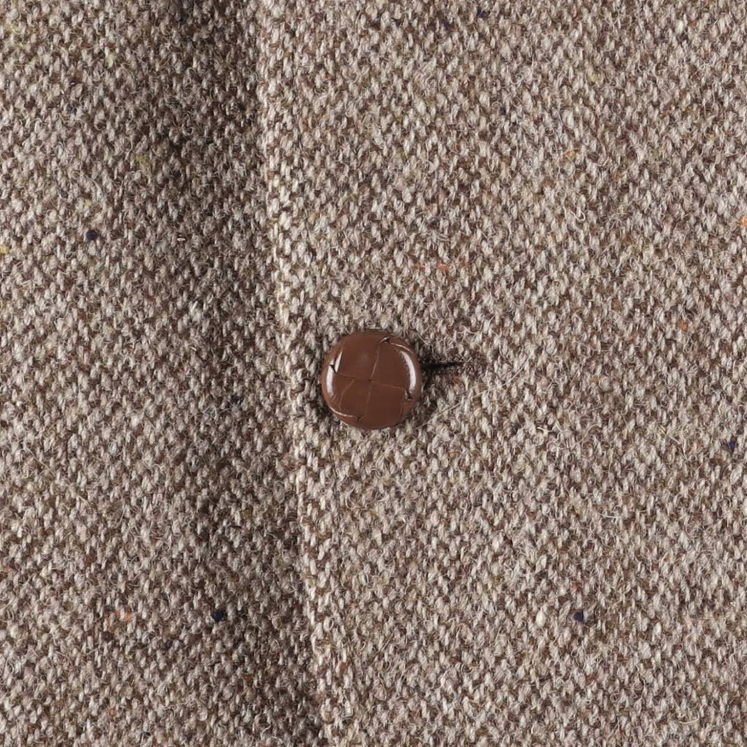 80s-90'S Filene's Harris Tweed Color Nep Wool Tailored Jacket, Made in USA, Men's Size L wool brown type Vintage Second Hand