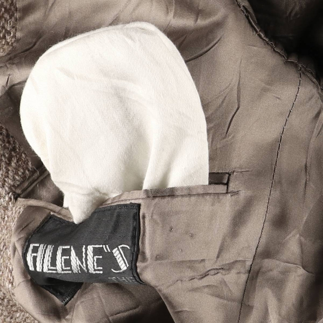 80s-90'S Filene's Harris Tweed Color Nep Wool Tailored Jacket, Made in USA, Men's Size L wool brown type Vintage Second Hand