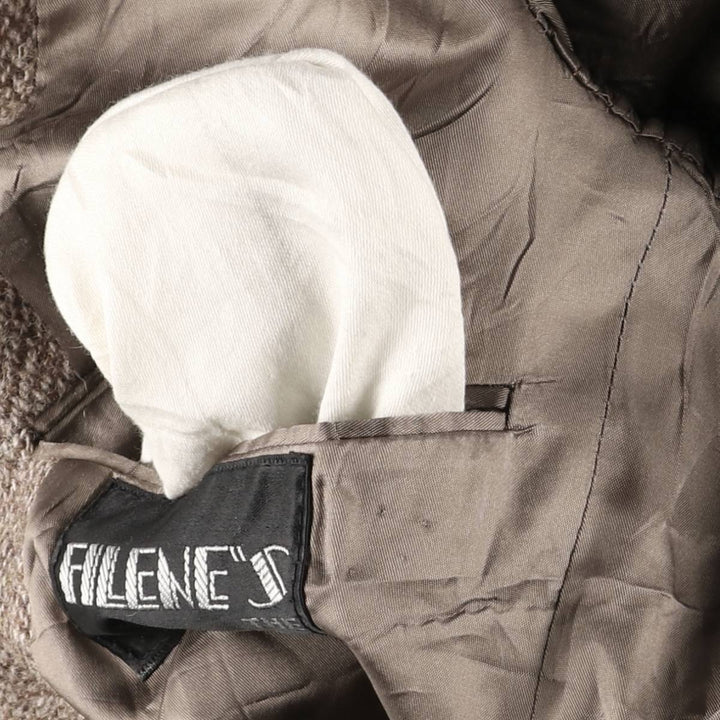 80s-90'S Filene's Harris Tweed Color Nep Wool Tailored Jacket, Made in USA, Men's Size L wool brown type Vintage Second Hand