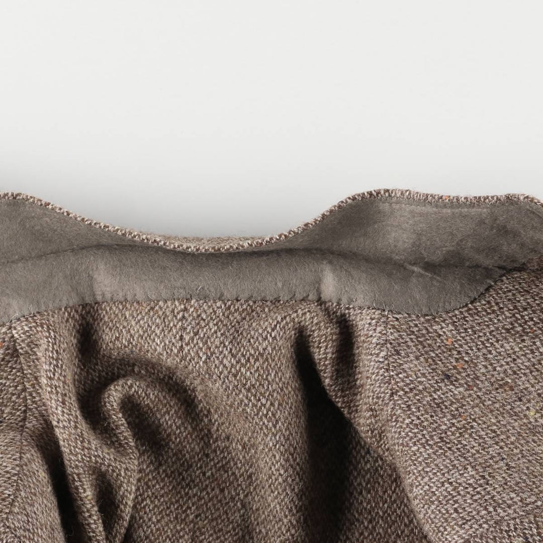 80s-90'S Filene's Harris Tweed Color Nep Wool Tailored Jacket, Made in USA, Men's Size L wool brown type Vintage Second Hand