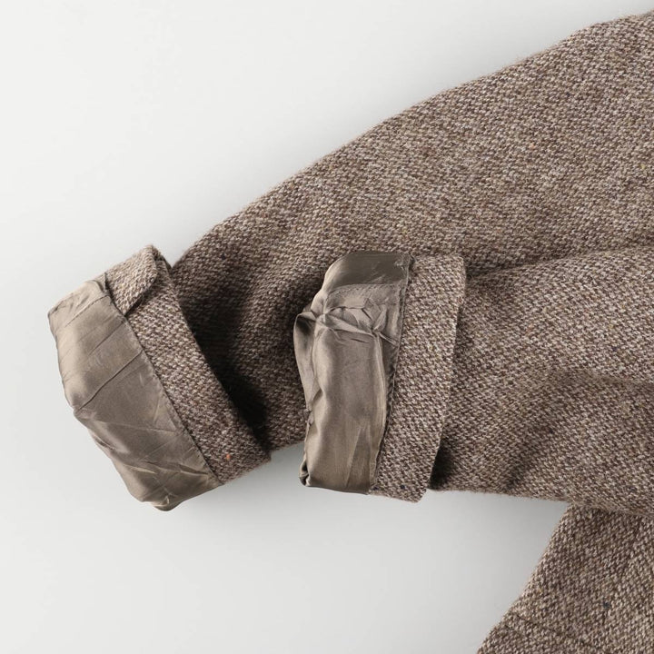 80s-90'S Filene's Harris Tweed Color Nep Wool Tailored Jacket, Made in USA, Men's Size L wool brown type Vintage Second Hand