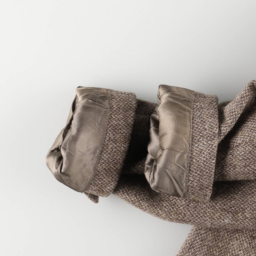 80s-90'S Filene's Harris Tweed Color Nep Wool Tailored Jacket, Made in USA, Men's Size L wool brown type Vintage Second Hand