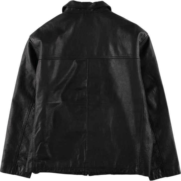 Ben Sherman Swing Top Leather Blouson, Men's XL genuine leather black type Vintage Second Hand