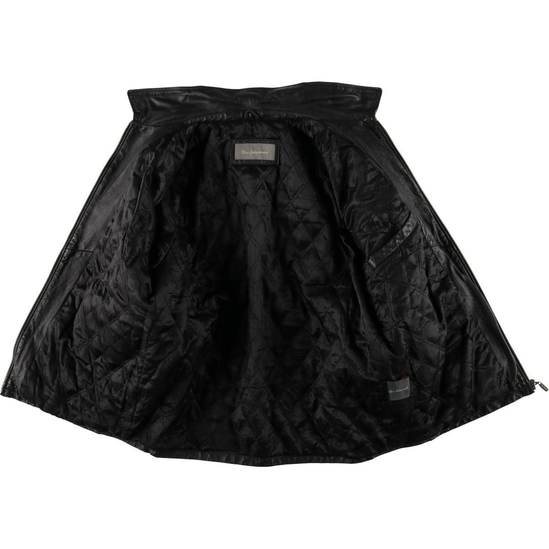 Ben Sherman Swing Top Leather Blouson, Men's XL genuine leather black type Vintage Second Hand